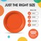 50 Count Orange Paper Plates Disposable Tableware for Parties and Events 7"